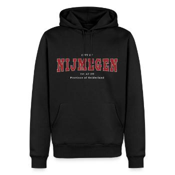 Nijmegen - Sweat à capuche Premium bio Homme - noir - Devant - Nico (187cm)