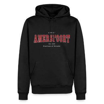 Amersfoort - Sweat à capuche Premium bio Homme - noir - Devant - Nico (187cm)