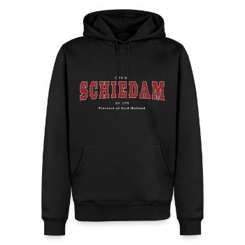 Schiedam - Sweat à capuche Premium bio Homme - noir - Devant - Nico (187cm)