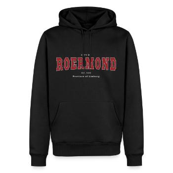 Roermond - Sweat à capuche Premium bio Homme - noir - Devant - Nico (187cm)