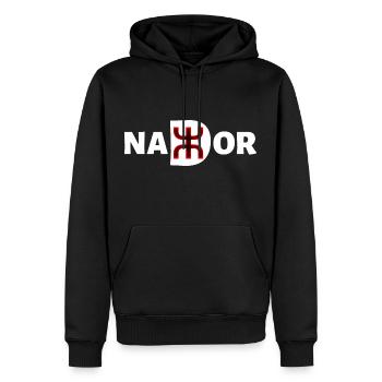 Stadt Nador le Rif - Männer Premium Bio Hoodie - Schwarz - Vorne - Nico (187cm)