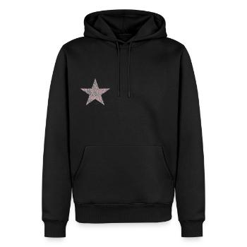 STAR - Men’s Premium Organic Hoodie - black - Front - Nico (187cm)