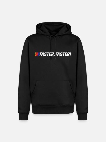 FASTER FASTER - Men’s Premium Organic Hoodie - black