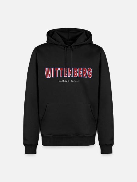 Wittenberg - Männer Premium Bio Hoodie - Schwarz