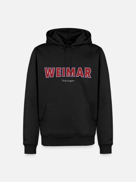 Weimar - Männer Premium Bio Hoodie - Schwarz