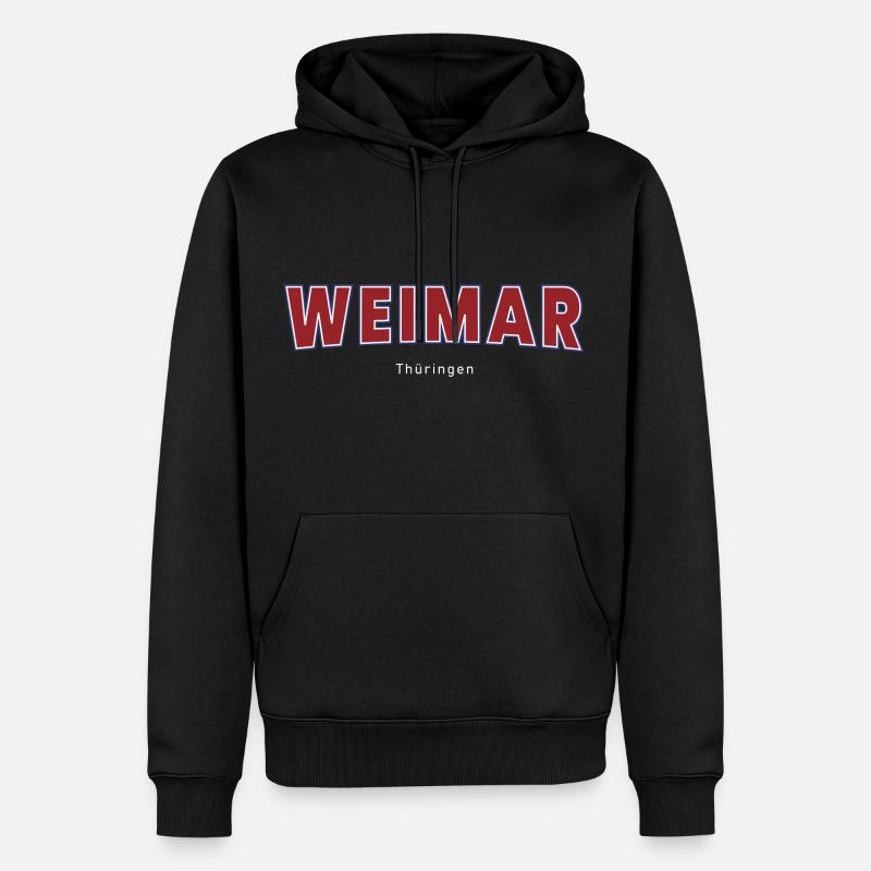 Weimar - Männer Premium Bio Hoodie - Schwarz
