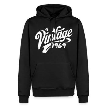 Vintage 1969 Jahrgang 1969 Geburtstag 1969 Retro - Männer Premium Bio Hoodie - Schwarz - Vorne - Nico (187cm)
