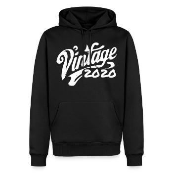 Vintage 2020 Jahrgang 2020 Geburtstag 2020 Retro - Männer Premium Bio Hoodie - Schwarz - Vorne - Nico (187cm)