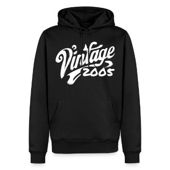 Vintage 2005 Jahrgang 2005 Geburtstag 2005 Retro - Männer Premium Bio Hoodie - Schwarz - Vorne - Nico (187cm)