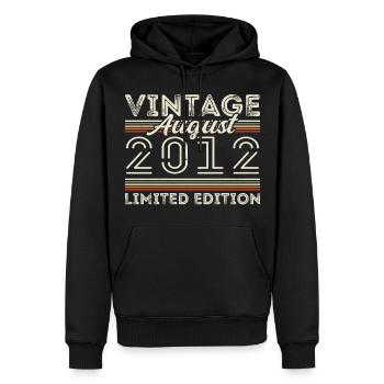August 2012 Legend since August 2012 Vintage 2012 - Men’s Premium Organic Hoodie - black - Front - Nico (187cm)
