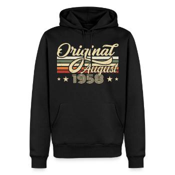 August 1958 Birthday August 1958 - Original 1958 - Men’s Premium Organic Hoodie - black - Front - Nico (187cm)