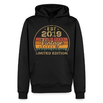 Legendär Seit 2019 Geburtstag 2019 Vintage 2019 - Männer Premium Bio Hoodie - Schwarz - Vorne - Nico (187cm)
