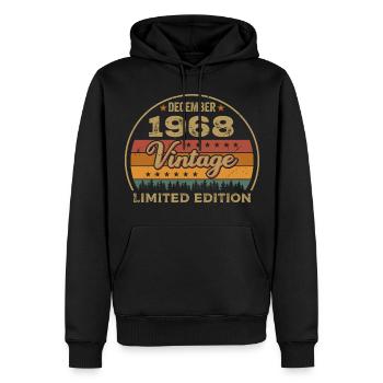 Birthday December 1968 Gift December 1968 - Men’s Premium Organic Hoodie - black - Front - Nico (187cm)