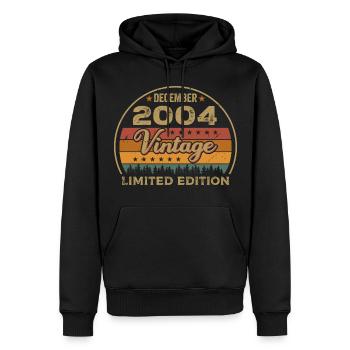 Birthday December 2004 Gift December 2004 - Men’s Premium Organic Hoodie - black - Front - Nico (187cm)