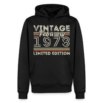 Februar 1978 Geschenk zum Jahrestag - Februar 1978 - Männer Premium Bio Hoodie - Schwarz - Vorne - Nico (187cm)