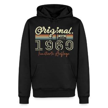 Original 1960's Vintage 1960's Anniversaire Rétro 1960's - Sweat à capuche Premium bio Homme - noir - Devant - Nico (187cm)
