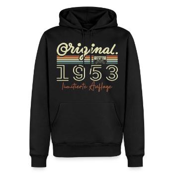 Original 1953 Vintage 1953 Geburtstag Retro 1953 - Männer Premium Bio Hoodie - Schwarz - Vorne - Nico (187cm)