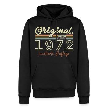 Original 1972 Vintage 1972 Geburtstag Retro 1972 - Männer Premium Bio Hoodie - Schwarz - Vorne - Nico (187cm)