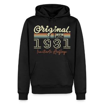 Original 1981 Vintage 1981 Geburtstag Retro 1981 - Männer Premium Bio Hoodie - Schwarz - Vorne - Nico (187cm)