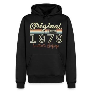 Original 1979 Vintage 1979 Geburtstag Retro 1979 - Männer Premium Bio Hoodie - Schwarz - Vorne - Nico (187cm)