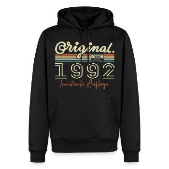 Original 1992 Vintage 1992 Geburtstag Retro 1992 - Männer Premium Bio Hoodie - Schwarz - Vorne - Nico (187cm)