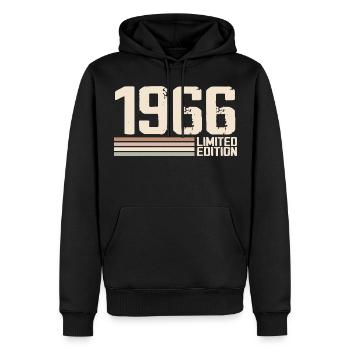1966 Millésime 1966 Anniversaire 1966 Rétro 1966 - Sweat à capuche Premium bio Homme - noir - Devant - Nico (187cm)