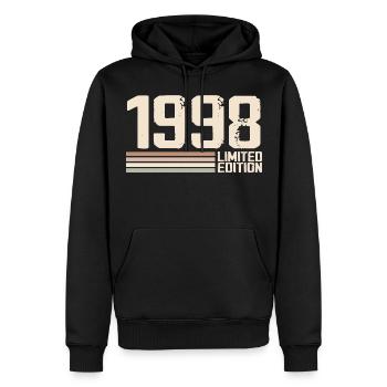 1998 Jahrgang 1998 Geburtstag 1998 Retro 1998 - Männer Premium Bio Hoodie - Schwarz - Vorne - Nico (187cm)