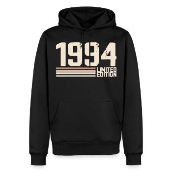 1994 Jahrgang 1994 Geburtstag 1994 Retro 1994 - Männer Premium Bio Hoodie - Schwarz - Vorne - Nico (187cm)