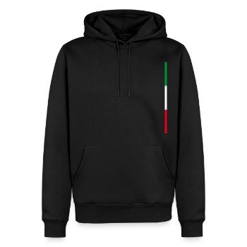 Rayures de style drapeau de la Rhénanie-du-Nord-Westphalie - Sweat à capuche Premium bio Homme - noir - Devant - Nico (187cm)