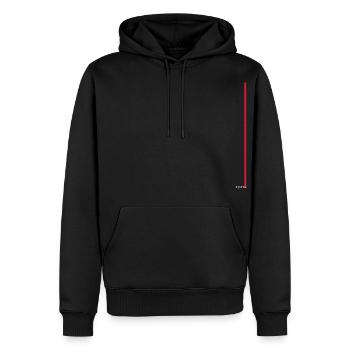Bande rouge XYZTE - Sweat à capuche Premium bio Homme - noir - Devant - Nico (187cm)