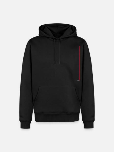 XYZTE red stripe - Men’s Premium Organic Hoodie - black