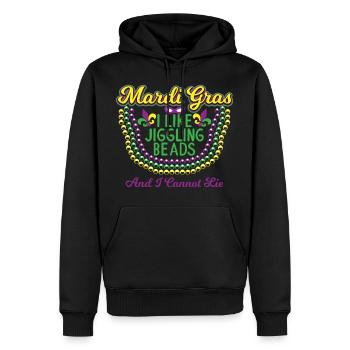 J'aime les perles qui s'agite et je ne peux pas me trouver cadeau - Sweat à capuche Premium bio Homme - noir - Devant - Nico (187cm)