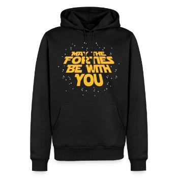 may the forties be with you- 40. Geburtstag - Sweat à capuche Premium bio Homme - noir - Devant - Nico (187cm)