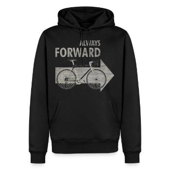 Vélo cycliste vélo vélo roue cadeau - Sweat à capuche Premium bio Homme - noir - Devant - Nico (187cm)