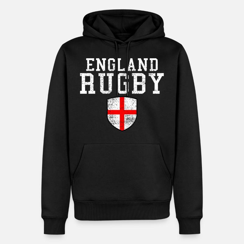 Angleterre rugby - Sweat à capuche Premium bio Homme - noir