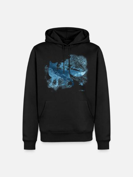 Fox glacé - hiver du renard arctique - Sweat à capuche Premium bio Homme - noir