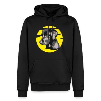 Labrador - Men’s Premium Organic Hoodie - black - Front - Nico (187cm)