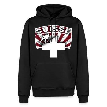 suisse saut à ski 02 t-shirt saut à ski - Sweat à capuche Premium bio Homme - noir - Devant - Nico (187cm)