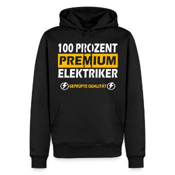 Electrician Electricity Electricity Occupation Gift - Men’s Premium Organic Hoodie - black - Front - Nico (187cm)