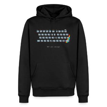 speccy - Men’s Premium Organic Hoodie - black - Front - Nico (187cm)