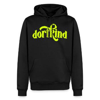 dorfkind dorf dorfi stolz stadt - Männer Premium Bio Hoodie - Schwarz - Vorne - Nico (187cm)