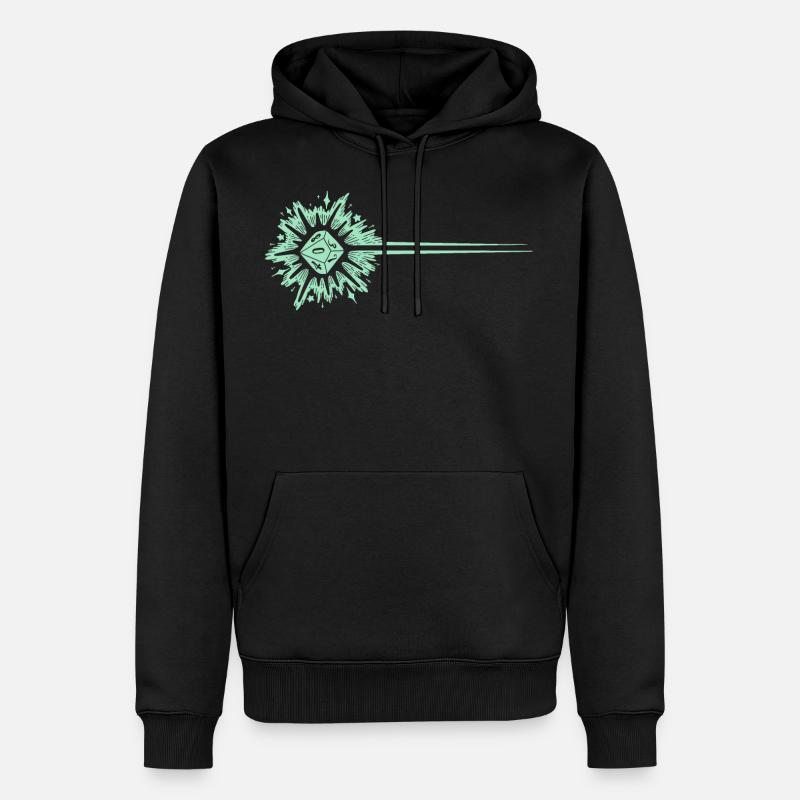 Eldritch Blast - Grün - Männer Premium Bio Hoodie - Schwarz