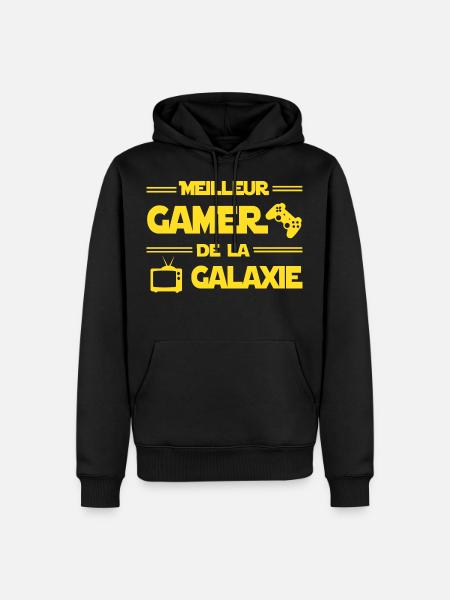 Humour Geek - Sweat à capuche Premium bio Homme - noir