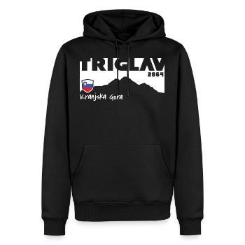 Triglav 2864 Kranjska Gora Slovenia Mountain Hiking - Men’s Premium Organic Hoodie - black - Front - Nico (187cm)