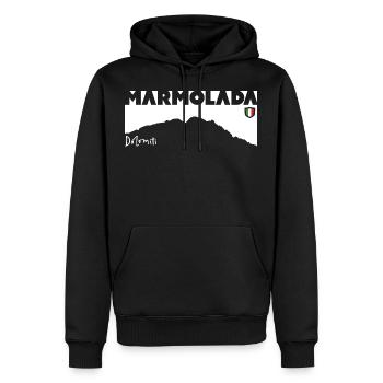 Marmolada Dolomiti Dolomiten Italien Flagge Berg - Männer Premium Bio Hoodie - Schwarz - Vorne - Nico (187cm)