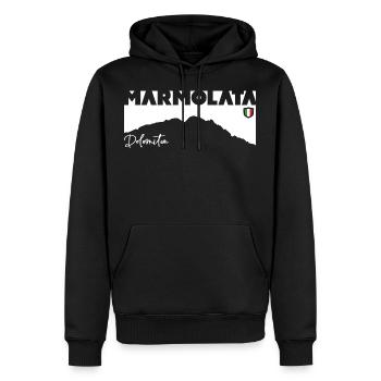 Marmolata Marmolada höchster Gipfel Dolomiten Berg - Männer Premium Bio Hoodie - Schwarz - Vorne - Nico (187cm)