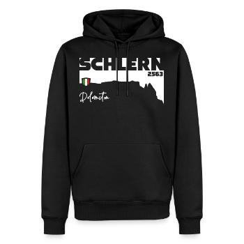 Schlern Sciliar Dolomites Italy South Tyrol Flag - Men’s Premium Organic Hoodie - black - Front - Nico (187cm)
