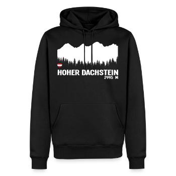 Hoher Dachstein Austria Schladming Steiermark Berg - Sweat à capuche Premium bio Homme - noir - Devant - Nico (187cm)