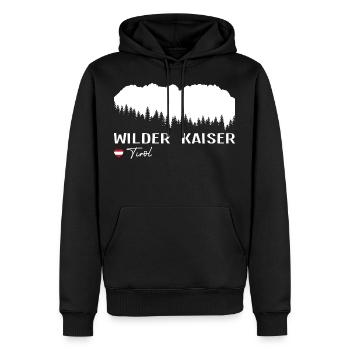 Wilder Kaiserkrone Tirol Austria Autriche - Sweat à capuche Premium bio Homme - noir - Devant - Nico (187cm)