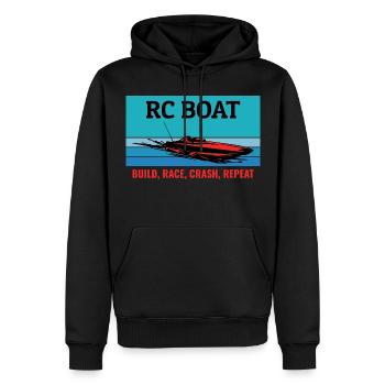 Rc Boat Racing Elektro-Motorboot Schnellboot-Rennen - Männer Premium Bio Hoodie - Schwarz - Vorne - Nico (187cm)
